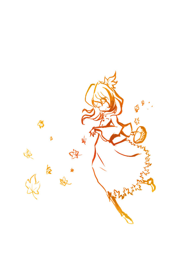 静葉NA.jpg
秋静葉　（Ａｋｉ　Ｓｈｉｚｕｈａ） brush and ink with false colour.
I have good memories of fall...so romantic.