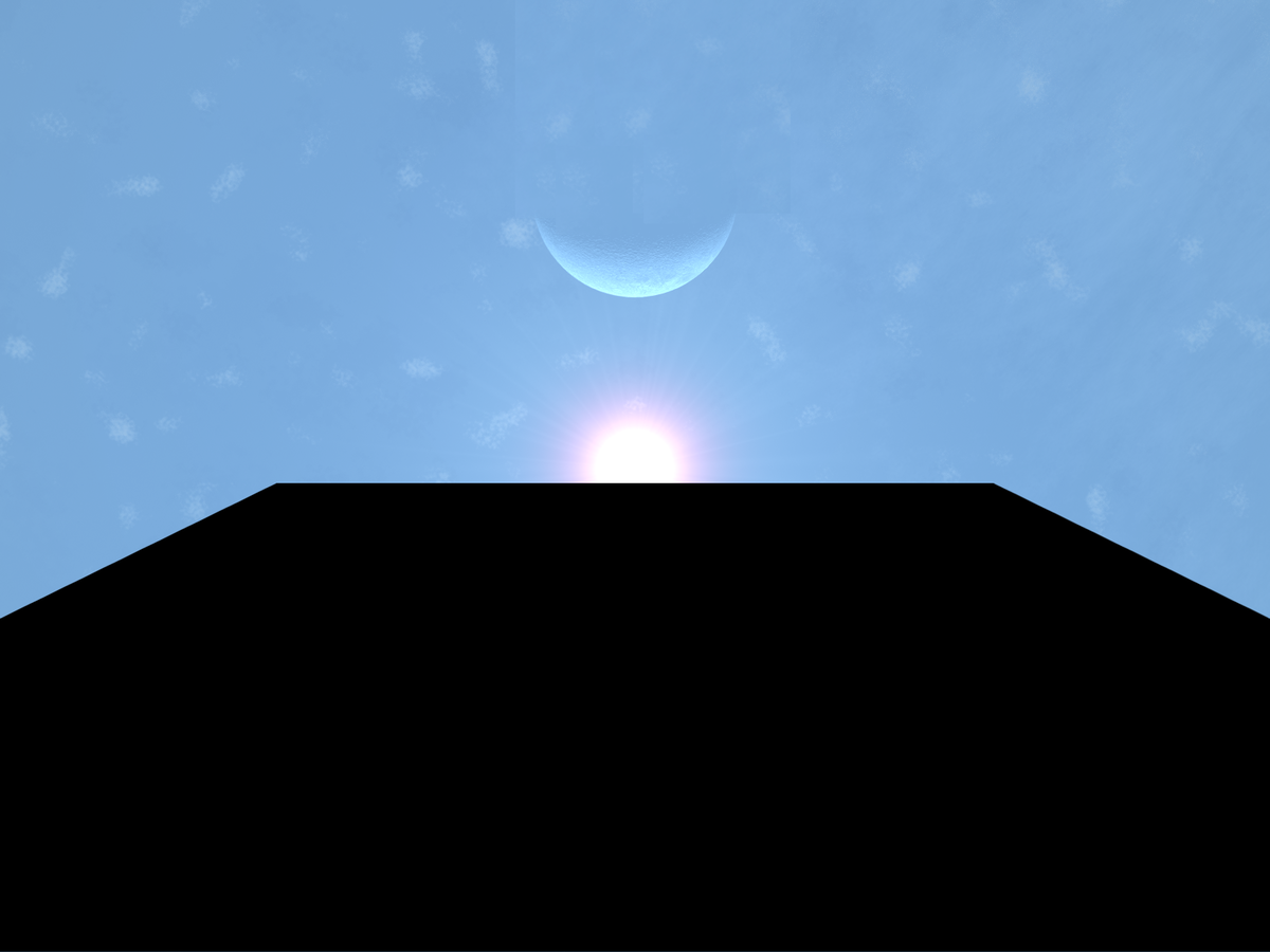 2001 Monolith, Sun, and Moon