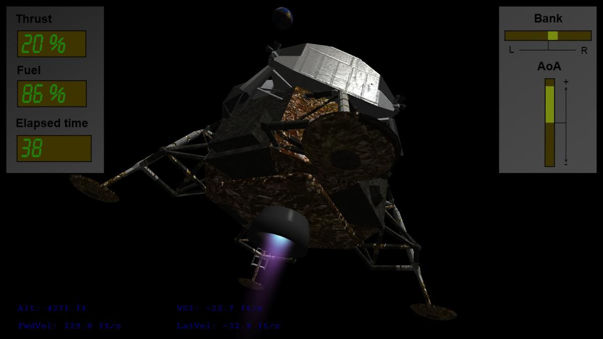 A demo of normal mapping - the flat surface appears with high-detail relief with no extra vertices. The HUD is there too.