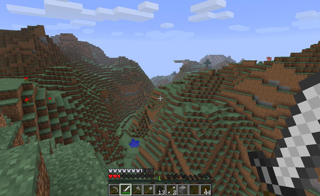A valley west of my new shelter to the far southwest of the commune on the O-F server.