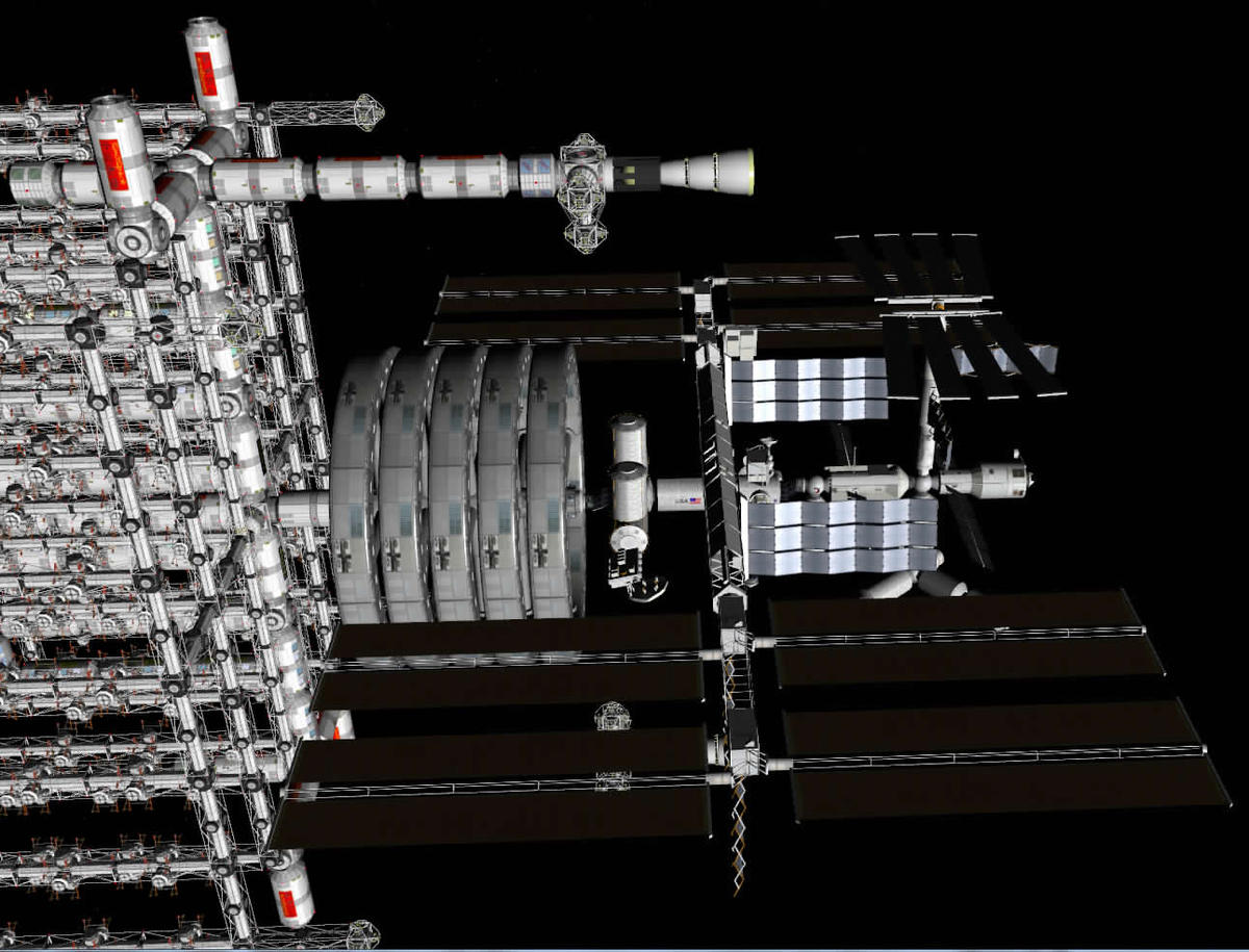 Closeup of ISS w SSTV