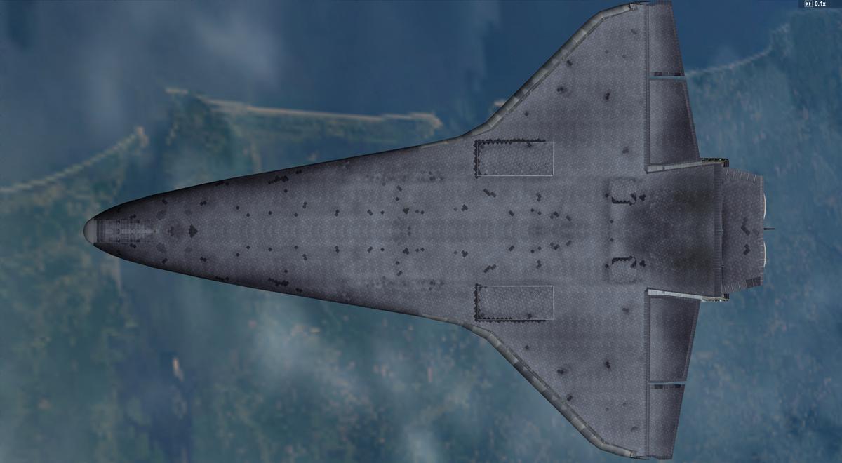 Discovery belly. Note the different black tiles pattern compared to Atlantis