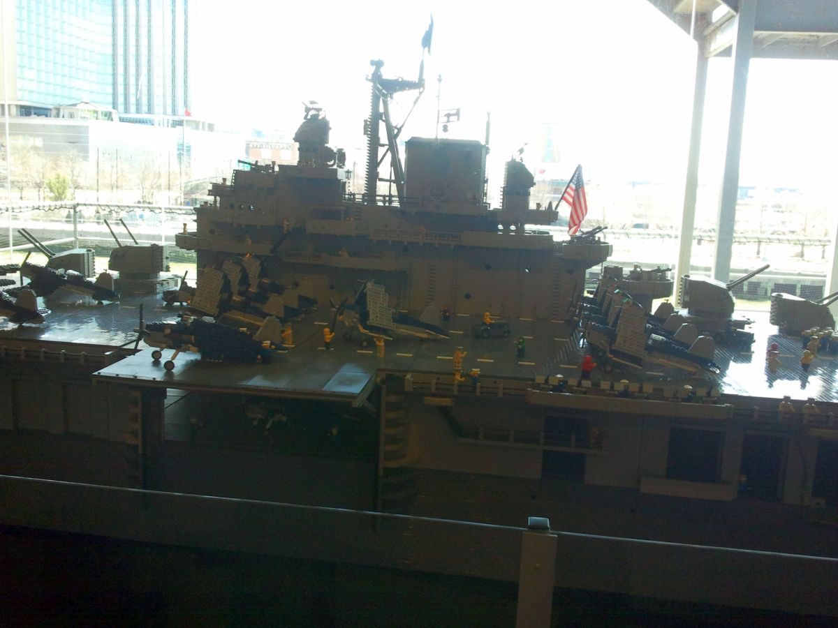 Intreprid model made out of legos (Intreprid museum)