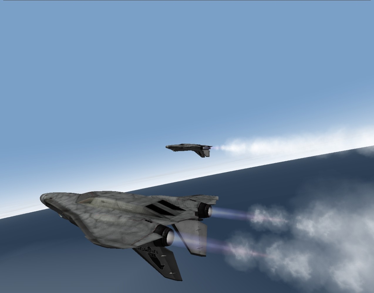 Inverted XR2 formation flight.