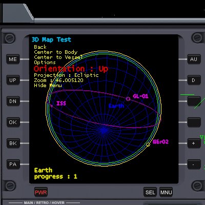 map MFD exemple : the earth and satellites