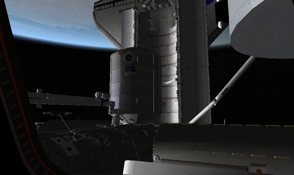 MPLM Raffaelo attached to the ISS
