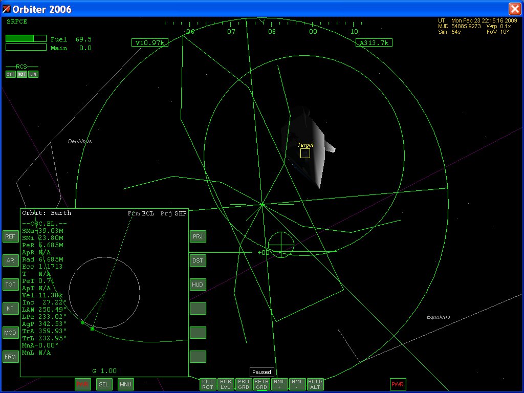 Near miss with a ASAT, as seen by the MKV interceptor sensor.