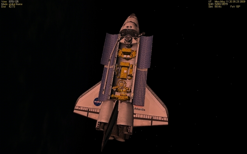 Orbiter STS 125 at sunset,(day1)
