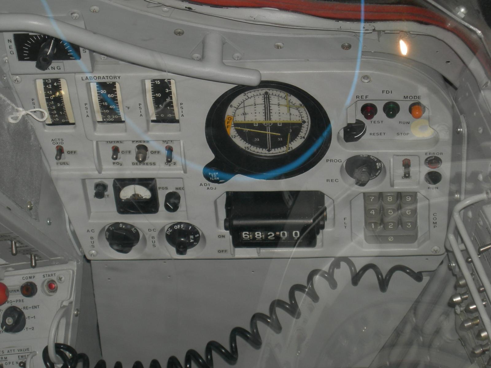 Pilots seat of a Gemini mockup