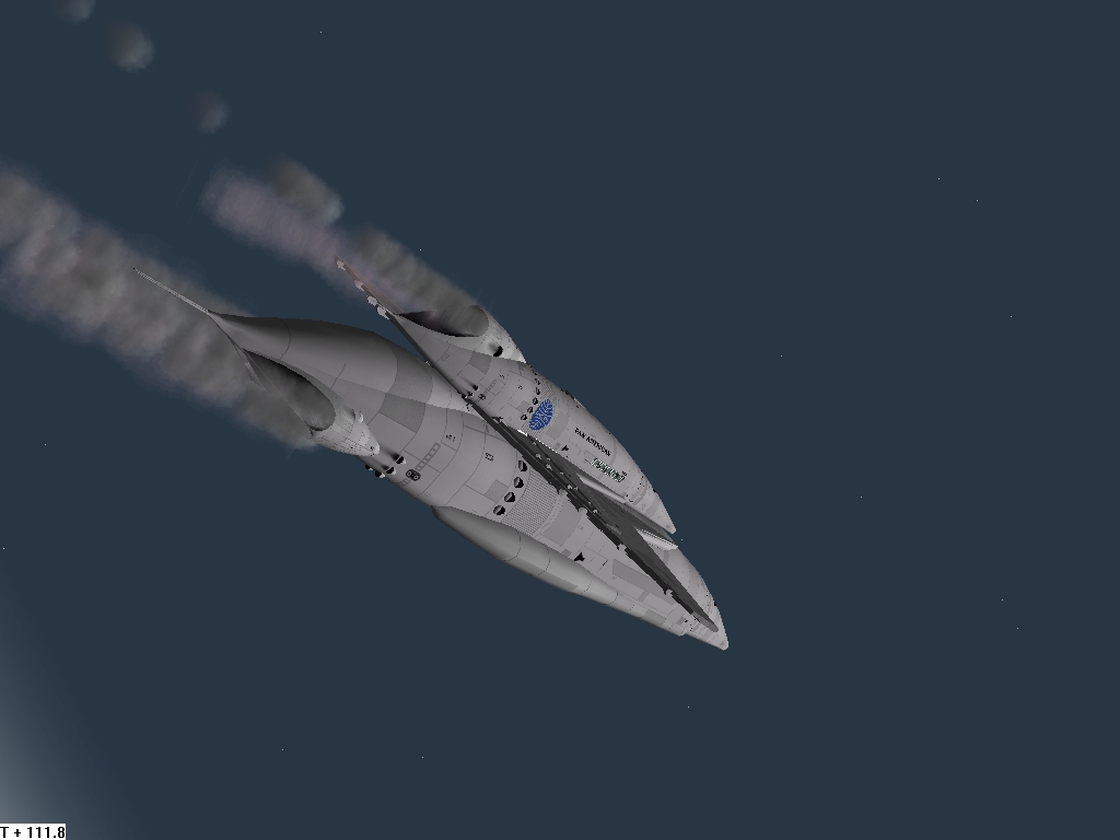 Shuttle "Orion" in flight