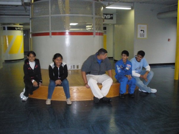 sitting down at hab 1 lobby