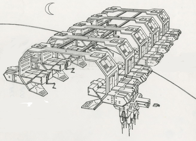 spacedock: Nemesis concept sketch.