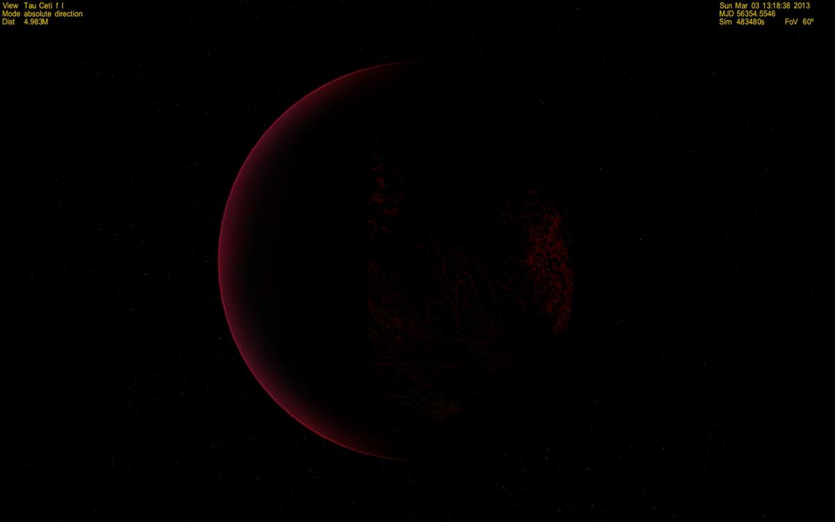 Tau Ceti f I Night lights bug
