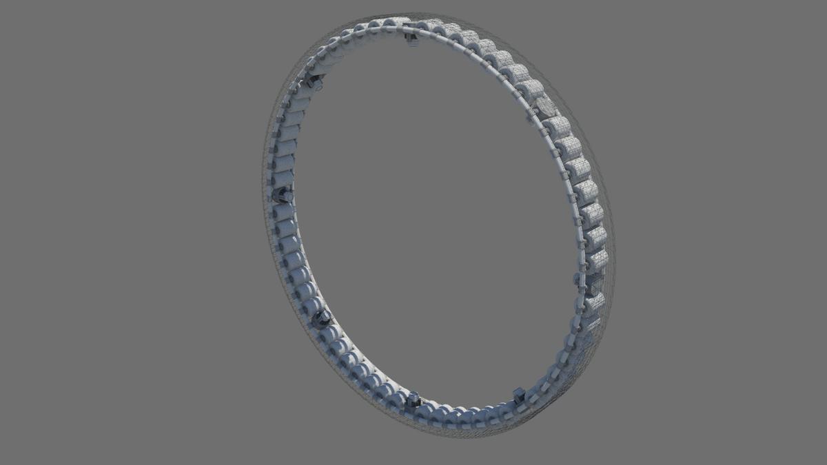 The inhabited ring in "normal colors"

Congrats to myself on surpassing 1 million polys