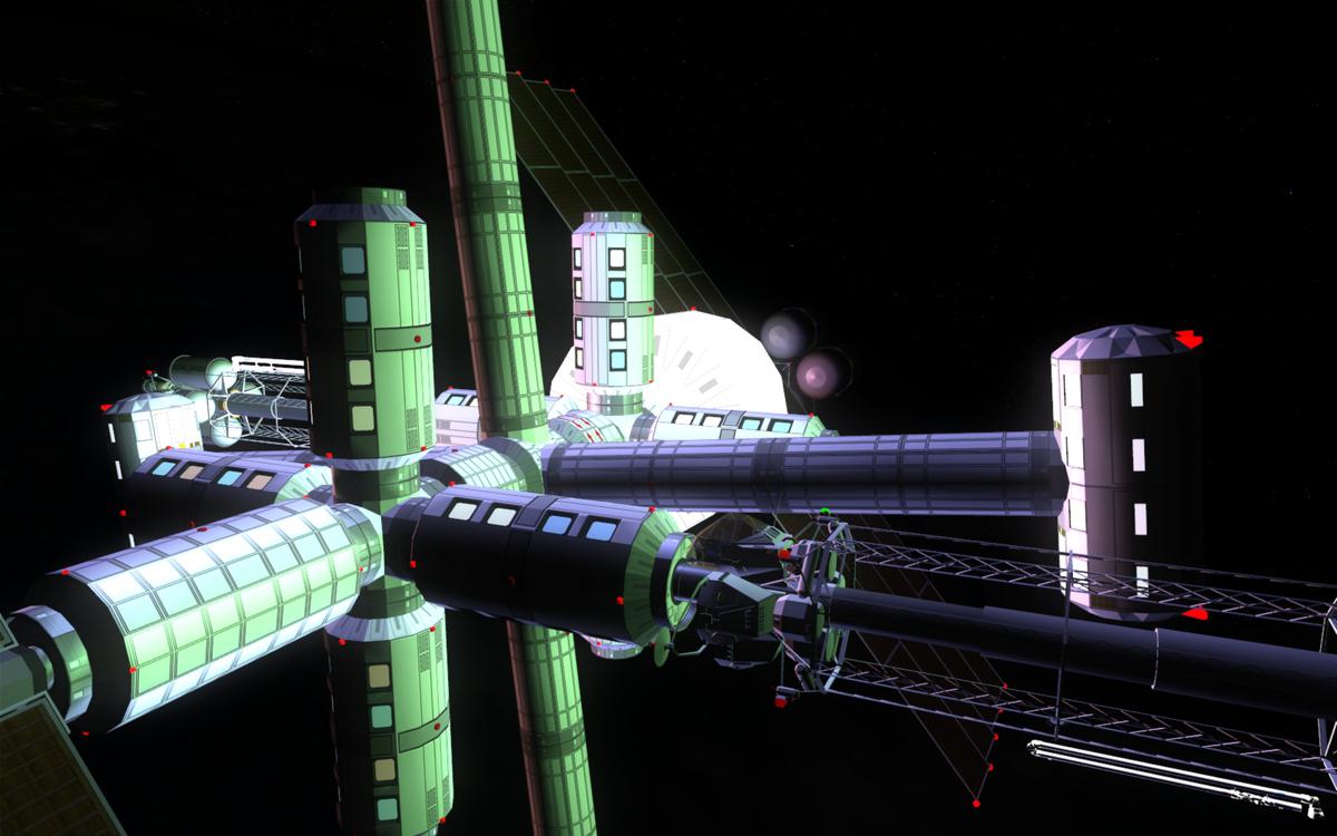 Two inflatable modules on this space station. The inflated one is glowing brilliantly.

Only this item is still glowing in RC38+