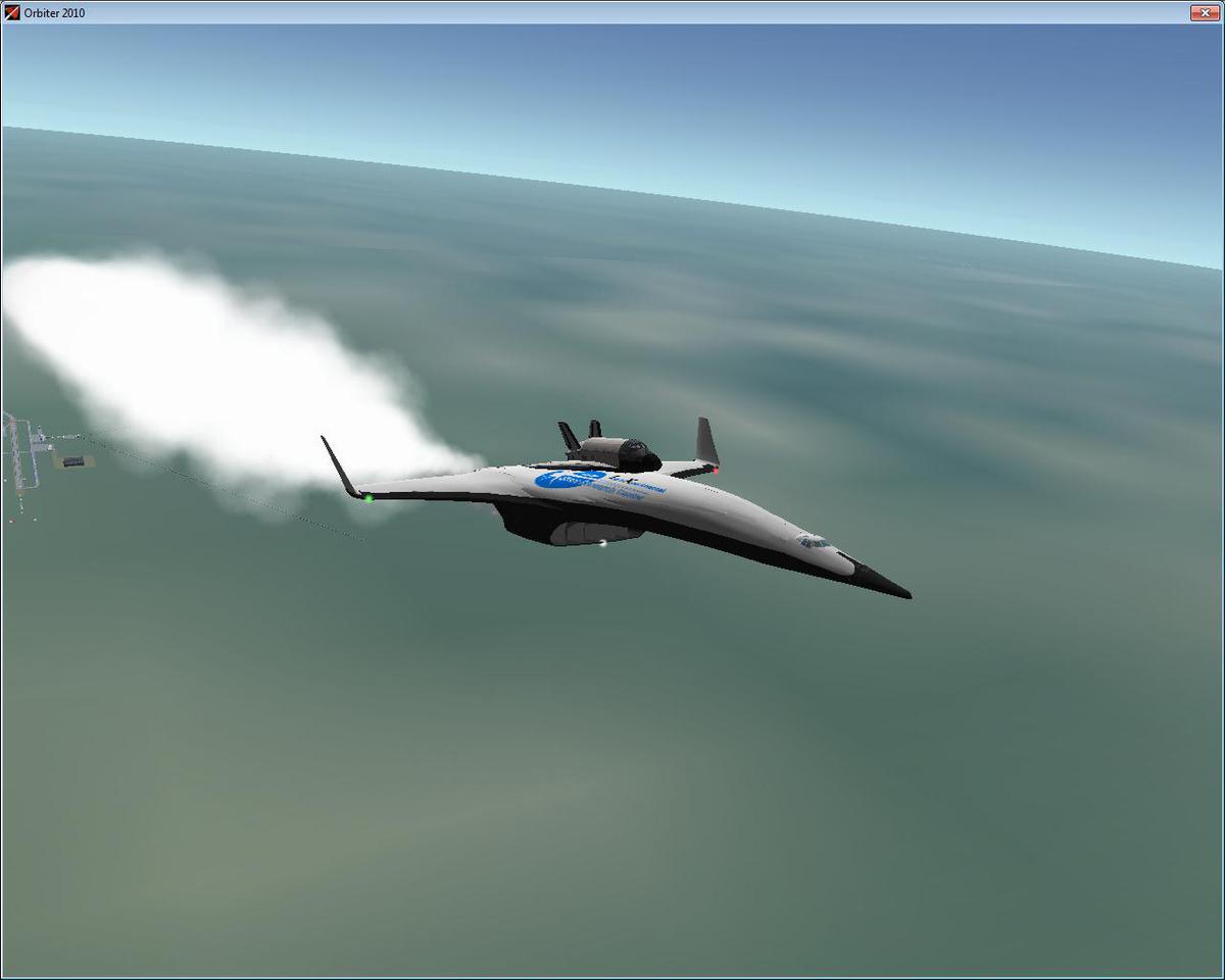 TX and Eridanus. Just after takeoff, and running all 6 turbines at full tilt...