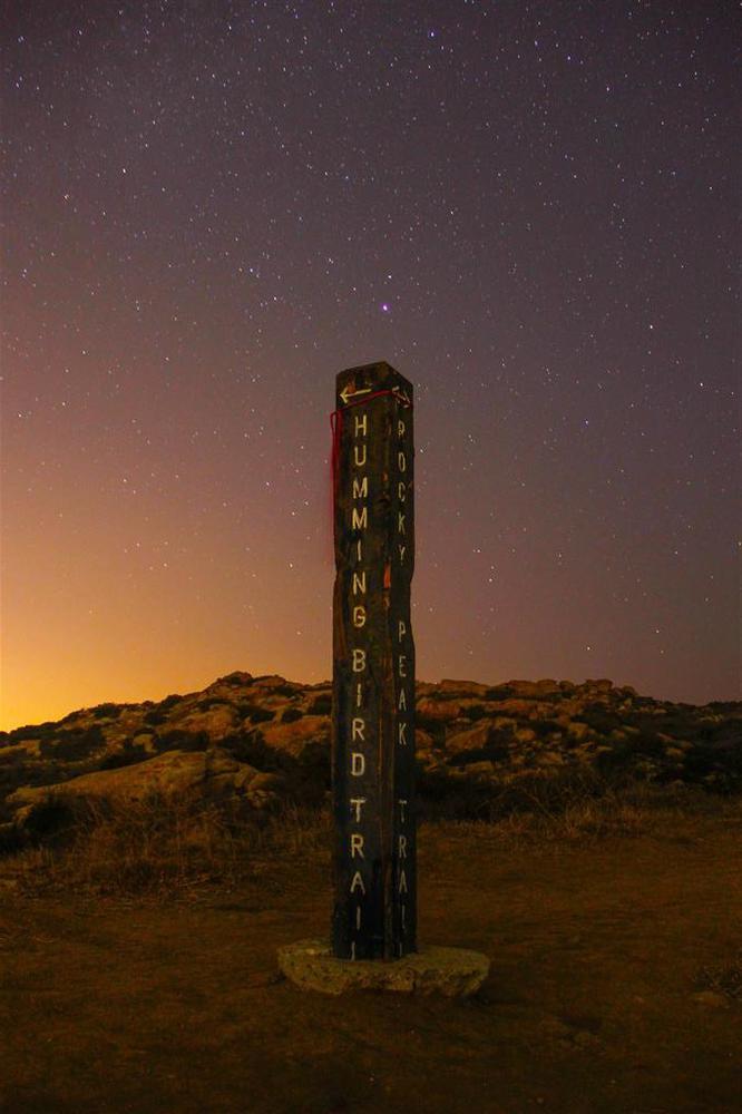Vega in late Summer 2013 above a hiking post near Simi Valley, California. USA