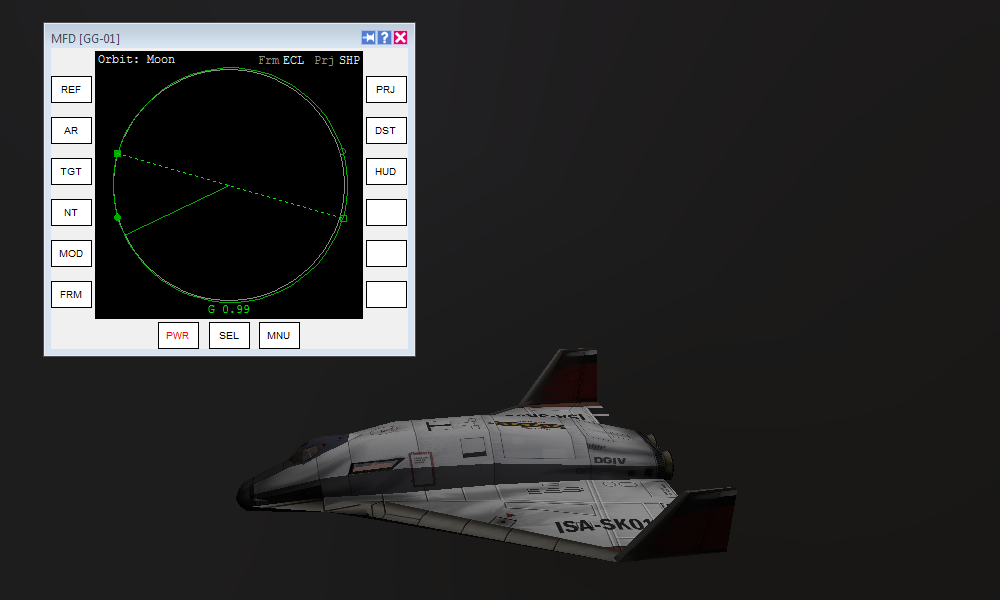 very low Moon orbit at 7 km
