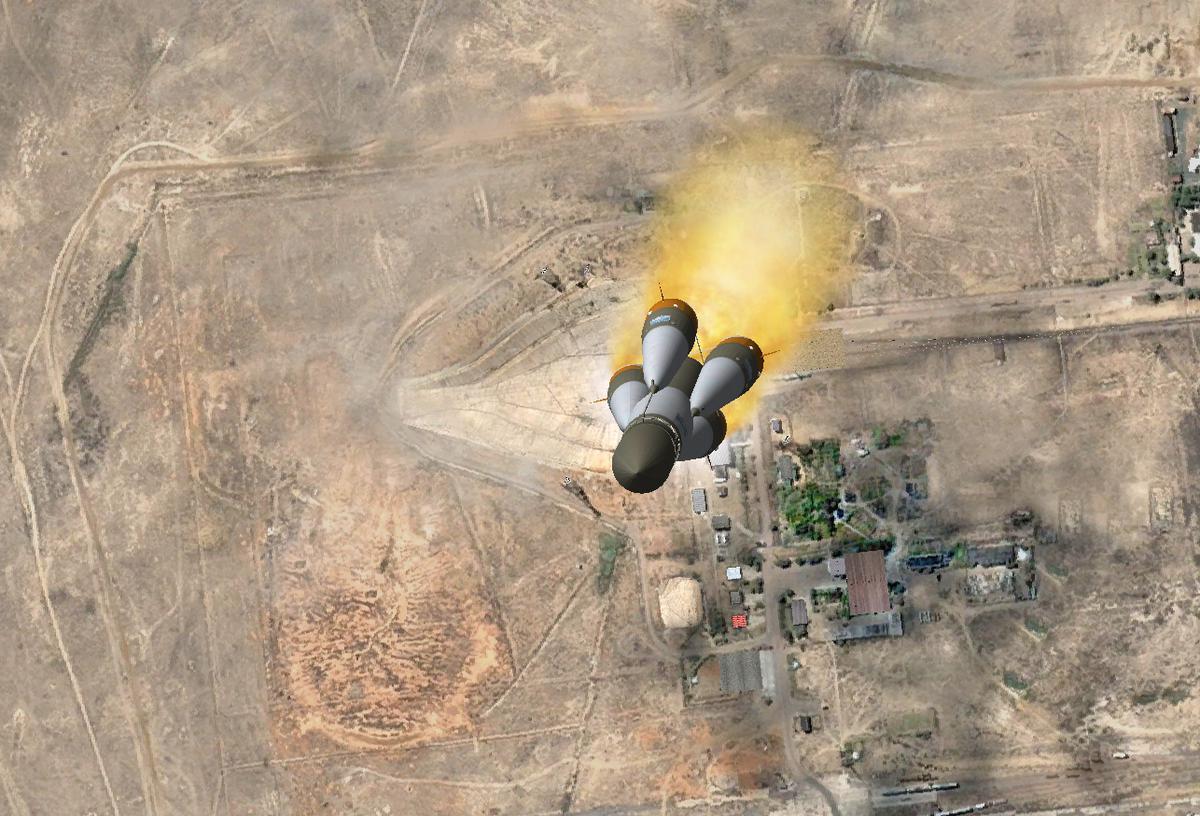 Vostok launch from Baikonur.