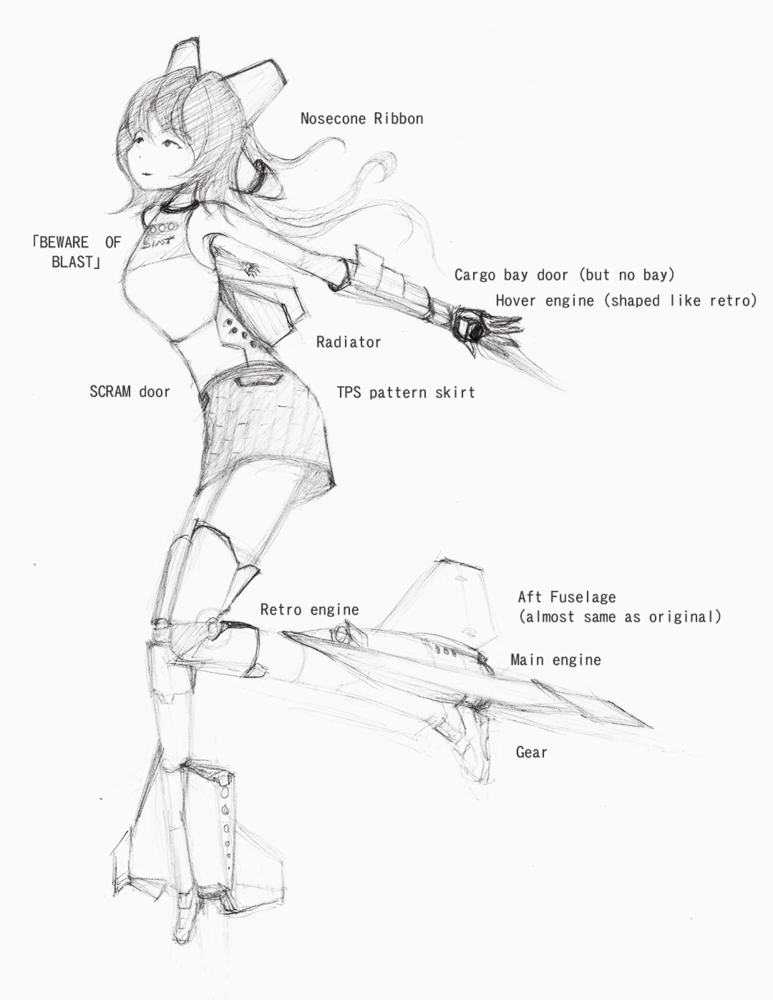 XR2 mecha girl with English